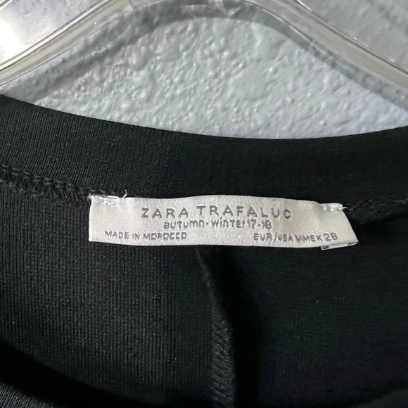 Zara Trafaluc Women's Long Sleeve Dress Striped Sz Med Black/Red/White EUC. - Picture 4 of 4